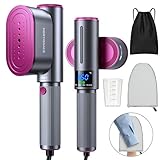 Travel Steamer for Clothes, 2-in-1 Steam Iron & Garment Steamer with Fast Heat-Up, 1200W Portable Handheld...