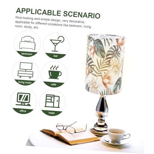Pantalla de tela cilíndrica E27 para lámpara de mesa de diseño simple 3