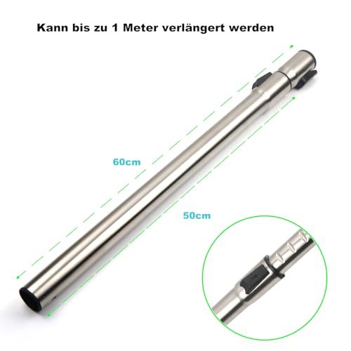 Teleskopstab Einziehbares Rohr für Miele S8340, S381, S6, S5, S4, S2, S1, C1, C2, C3 Serie Staubsauger