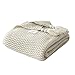 Produktbild UnvfRg Nordic Handgemachte Strickdecke, modischer Überwurf, für Sofa, Bett und als Zudecke, Polyester baumwolle, beige, 130x170cm