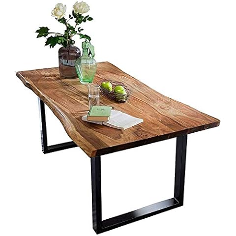 SAM Baumkantentisch 240x100 cm Quarto, nussbaumfarbig, Esszimmertisch aus Akazie Cover