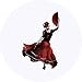 Azeeda 24 x 40mm Ronds 'Danseuse de Flamenco' Autocollants (SK00041862)