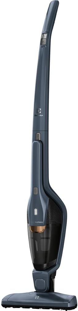 Electrolux Ergorapido Aspirateur Balai sans Fil 2 en 1, Aspirateur à Main Intégré, Grande Maniabilité, Jusqu'à 35 Min d'Autonomie, Léger et Maniable, 18V, EERC75DB, Bleu