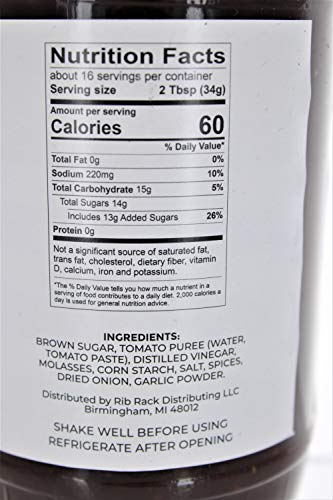 Rib Rack, Barbecue Sauce Original, 19 Ounce #TOP3
