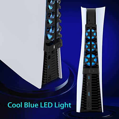 image for PS5 Cooling Fan with LED Light, Nargos PS5 Accessories Cooler Fan for 