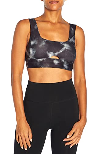 Marika Women's Standard Gabby Medium Impact Sports Bra, Black Criss Cross Tie Dye, Large #TOP13