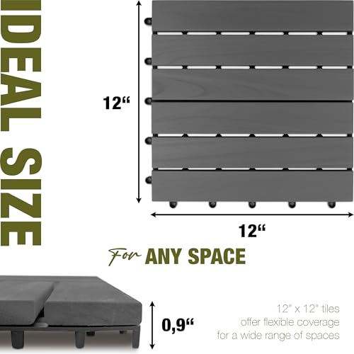 Image of Decking Tiles - Mother (Gray - Striped)