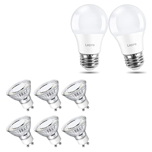 Le Bundle - 2 Items: 6 Packs Gu10 Led Light Bulbs & 2 Packs Refrigerator Light Bulbs #TOP14