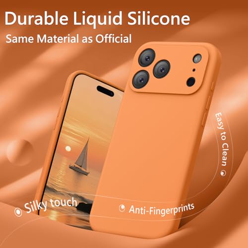 Image of FireNova Magnetic for iPhone 17 Pro Case, Compatible with MagSafe, [Integrated Silicone Camera Control Button] [Camera Protection] Anti-Scratch Microfiber Lining Phone Case, 6.3 inch, Orange