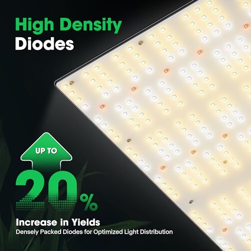 VIVOSUN VS1000 LED Grow Light and 10ft RJ11 Male-to-Male Cable for GrowHub Controller E42A