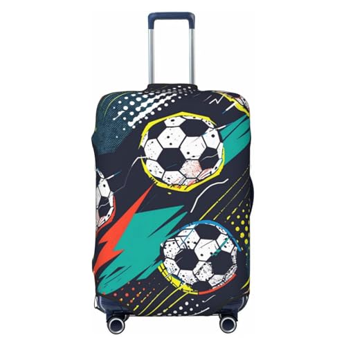 Funda protectora colorida para maleta de fútbol, funda elástica para equipaje, antiarañazos, a prueba de polvo, se adapta a 22-24 pulgadas, multicolor, L