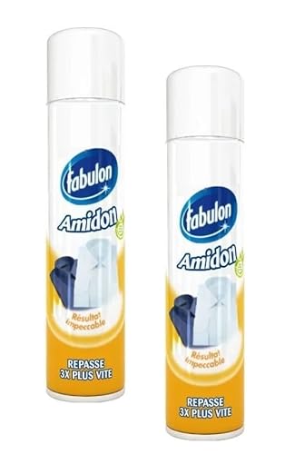 Amidon Spray 4 en 1 - Ayuda de planchado en aerosol Pressing Express fabulon (2 x 400 ml)