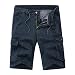 Produktbild Cargo Shorts,Herren Multi-Taschen Shorts Kurze Hosen Baumwolle Arbeitshose GreatestPak,Blau,29(XS)