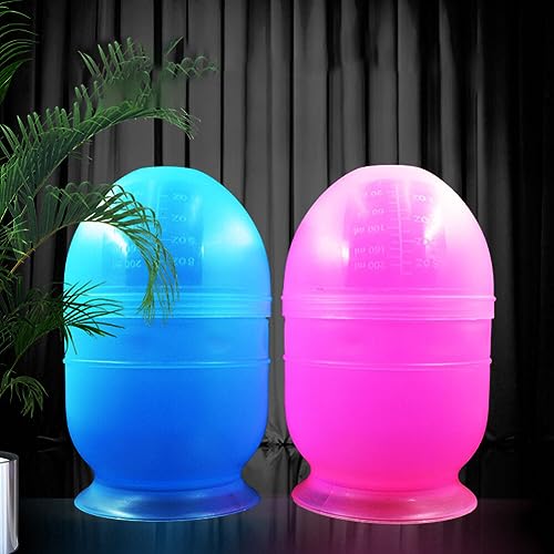 Healifty 2 peças de tigela de tingimento de cabelo com escala de medição, copo coqueteleira de cor d