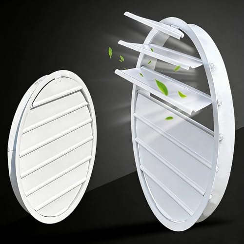 Innovz Rejilla de Ventilación de Gravedad con Persianas, Ventilador de Persiana para Invernadero Industrial, para Pared y Techo, con Cierre Automático(8in(20cm))