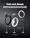 Belkin Apple AirTag Secure Holder with Key Ring - Durable Scratch Resistant Case With Open Face & Raised Edges - Protective AirTag Keychain Accessory For Keys, Pets, Luggage, Backpacks -2 Count Black