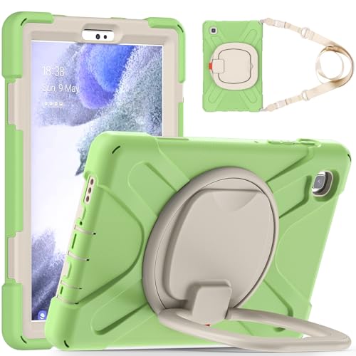 Coque Samsung Galaxy Tab A7 Lite antichoc verte avec protège-écran et support