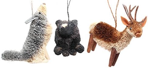 Buri Wilderness Animal Ornament Set OF 3