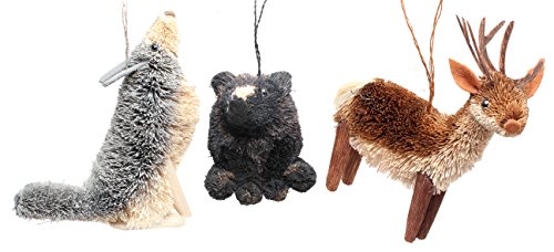 Buri Wilderness Animal Ornament Set OF 3