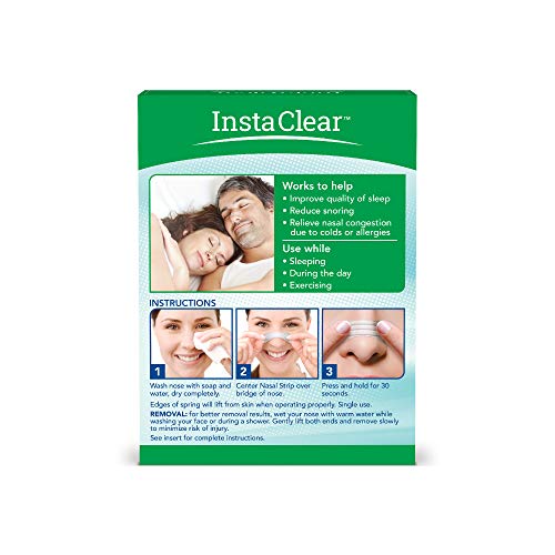 extra-strength nasal breathing strips clear 50 ct  works instantly nasal congestion relief stops snoring cold amp allergy