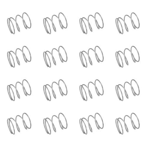 uxcell 50Pcs 304 Stainless Steel Compression Springs, 0.5mm x 10mm x 10mm Small & Tiny Pen Spring for Home Repair & DIY, Workshop & Industrial Use, (Silver Tone)