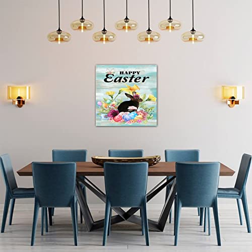 Plaque bois Happy Easter pour décorer un mur vide - 5