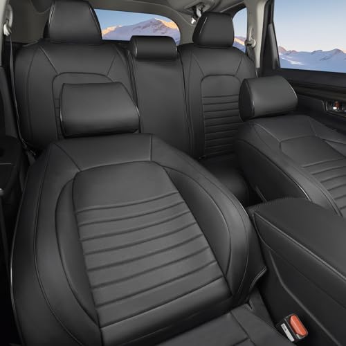 Car Seat Cover Fit for Honda CRV (EX-L,EX,Sports Series,LX,Hybrid) 2023 2024 2025 2026 - Full Set CR-V Black Seat Covers