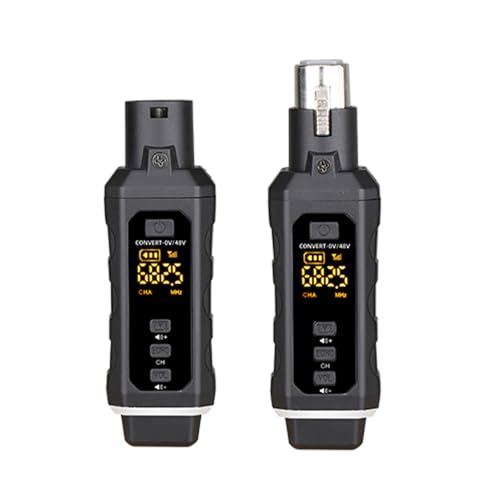 Sistema inalámbrico de micrófono SUNGOOYUE, transmisor y receptor XLR con batería recargable y alcance de 100 m, para micrófonos dinámicos, instrumentos, computadoras, mezcladores y sistemas PA (1 por 1) miniatura 5