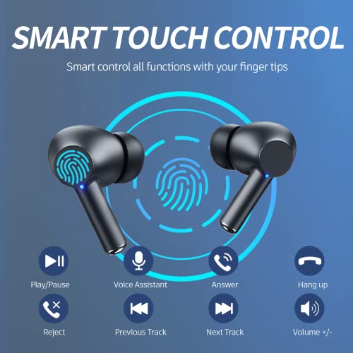 Wireless Ear Buds Bluetooth Earbuds, 60H Playtime Led Display Charging Case Bluetooth 5.3 Headphone With Mic, Noise Cancellation Stereo Sound, Ipx5 Ear Buds For Iphone/Samsung/Android/Ios #TOP3