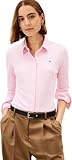 Tommy Hilfiger Damen Hemd 1985 Slim mit Spitzkragen, Mehrfarbig (Ithaca STP/Classic Pink), L