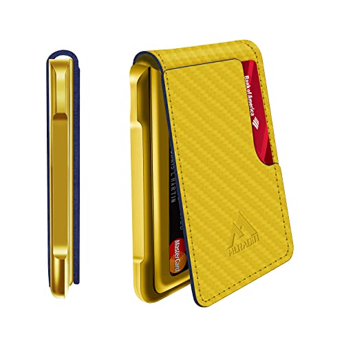 Mens Wallet Tactical Bifold Wallets for Men Metal RFID Blocking Aluminum Money Cards Holder Gifts for Men