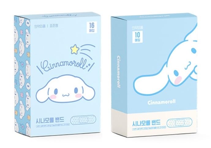 2Pack Cute Kitty Friends Adhesive Bandages 10 Count 16 Count Each Type 26 Count Total First Aid Bandages with Cute Designs Design May Vary (SkyBlue)
