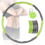 【Bequemer gepolsterter Weichstoff】Hula Hoop Reifen besteht aus qualitativ hochwertigem, haltbarem Kunststoffkern und ist mit hautfreundlichem und bequemem hautfreundlichem EVA-Schaummaterial gepolstert. Umweltfreundlich und sicher ungiftig.Wenn Sie mit einem Hula Hoop trainieren, wird Ihre Taille nicht verletzt.