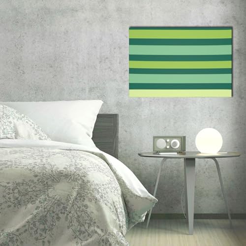 Tableau moderne et impression sur toile HD à rayures vertes pour salon - 4