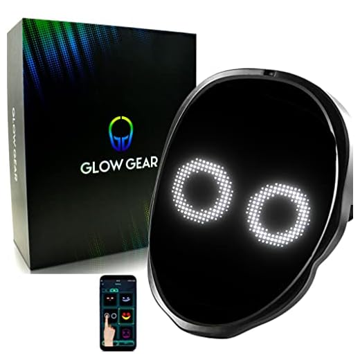 MAGNETIC MAN Face Transforming LED Mask - Electronic Changing Facial Cover with Bluetooth App, Programmable & Customizable Lighting Effec (USB -RECHARGE)