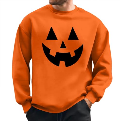 Halloween Pumpkin Face Sweatshirt Unisex Soft Long Sleeve Pullover Shirts Lightweigt Sweat Shirt Pullover Sweater4