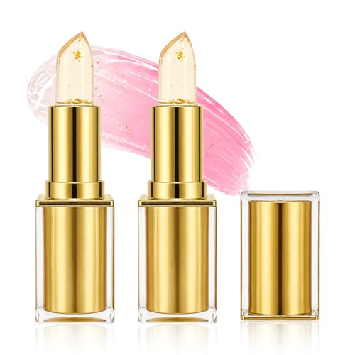 2 Pack pH Color Changing Lipstick for Women Clear Lip Stick That Adapts to Your Natural Tone Long Lasting Moisturizing Lip Balm with Glossy Finish