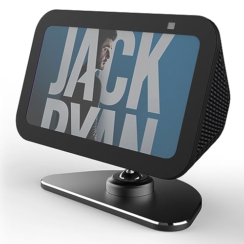 ezbnb Adjustable Stand for Echo Show 5 (3rd Gen), Aluminum Smart Display Stand with Strong Magnetic, Full Anti-Slip Base, Tilt + Swivel, Compatible with Show 5 (3rd Gen)& iPhone 14