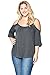 Modern Kiwi Solid Off-The-Shoulder High Low Plus Size Tunic Top (1X-4X)