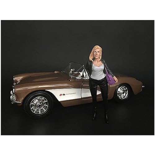 Voiture miniature de collection American Diorama 38192 miniature auto noir et blanc