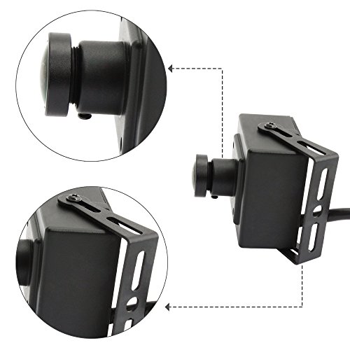 ELP Mini Aluminum Black Case USB Security Camera with 170degree Wide Angle Fisheye Lens USB2.0 Lightburn Camera for Home Security and Machine Vision System,9.9ft/3m Cable for PC, Laptop, Jetson Nano - Thumbnail 4