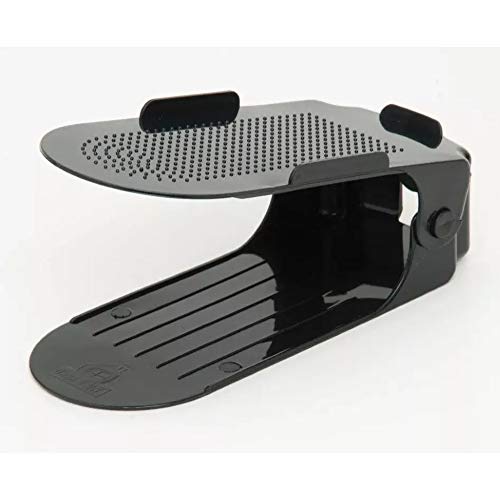 Kit 10 Organizadores de sapato, saltos e tênis com regulagem de altura - Preto