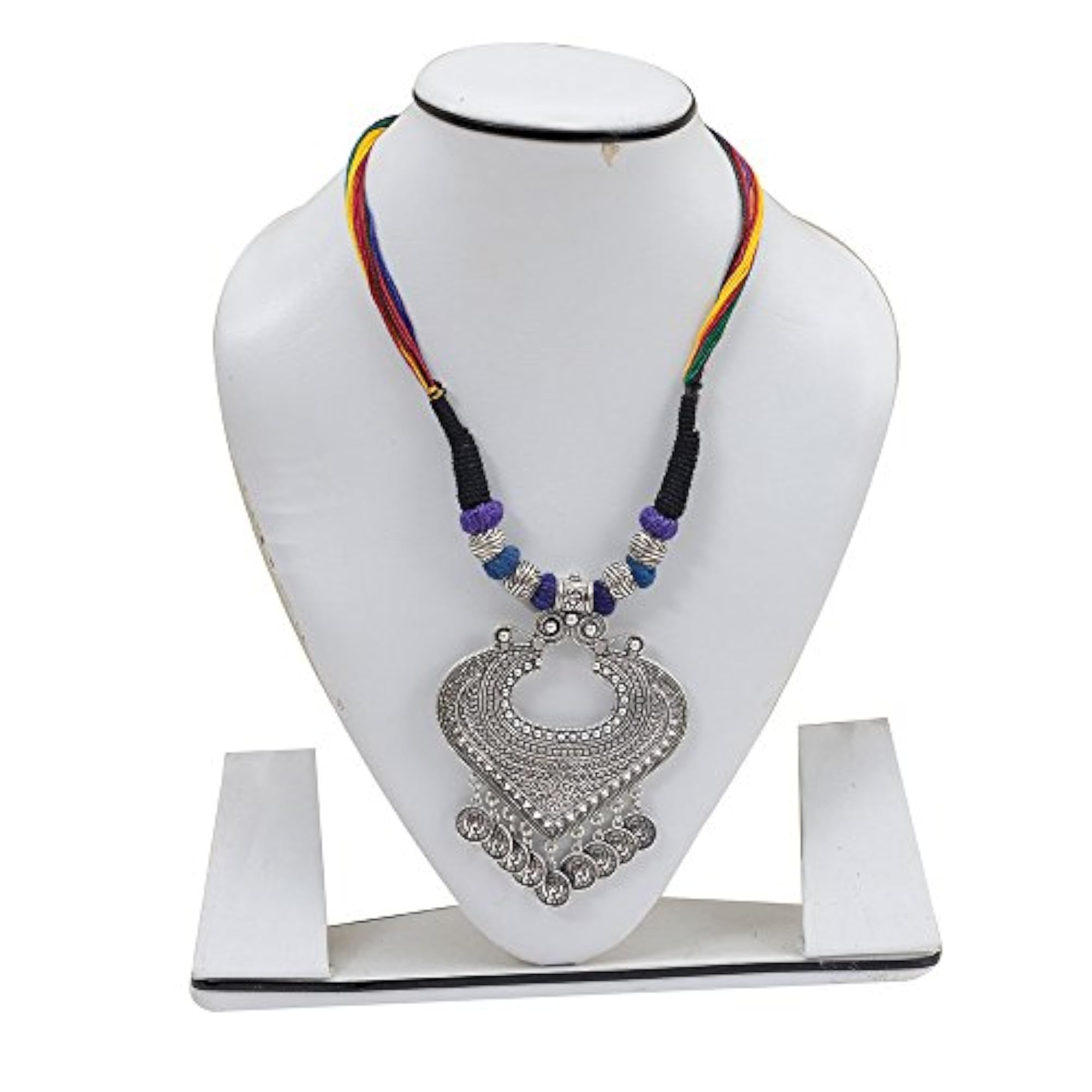 Boho Tribal Necklace with Cowrie Shell and Gold Beads