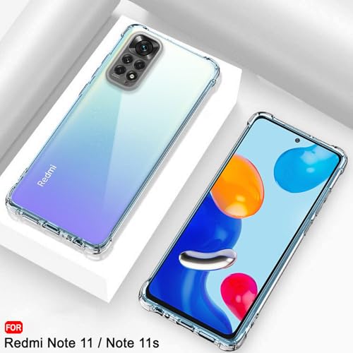 Image of TheGiftKart Crystal Clear Back Cover Case for Mi Redmi Note 11 / Note 11s | Shockproof Soft TPU Case | Cushioned Edges for Ultimate Protection Back Cover Case (TPU, Transparent)