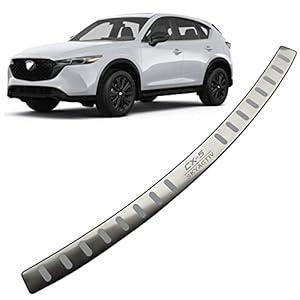 GZBFTDH Car Stainless Steel Rear Bumper Protector, for Mazda CX5 CX-5 2017-2021 2022 2023 Accessories, Auto Parts Tailgate Back Trunk Door Sill Cover Scuff Plate Strip Guard Protection