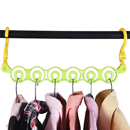 Inomata 3120 Plastic Clothes Hanger Holder Hook Organizer (Multicolour)