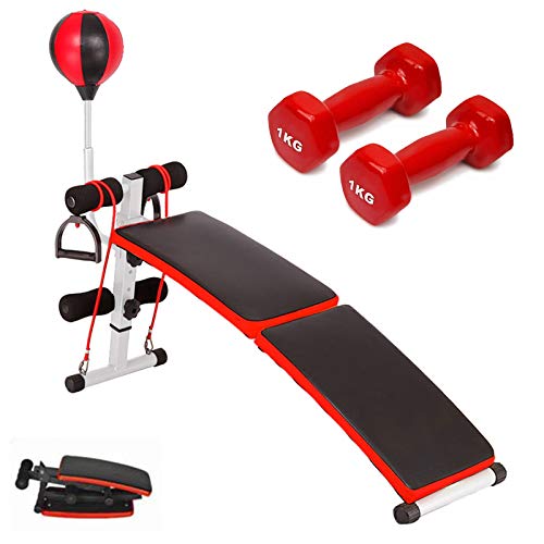 Prepare for your PlayStation 5,Game gym essentials, Ab Bench Decline Adjustable ,Incline Weight Bench Adjustable with A Pair of 1kg Dumbbells /Boxing ball
