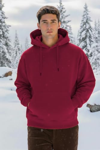 Image of 350 GSM Heavyweight 100% Cotton Hoodie for Men and Women | Bio Washed Full Sleeve Hooded Sweatshirt | Warm Winter Casual Regular Fit Hoodie | Made in India | S to XXL