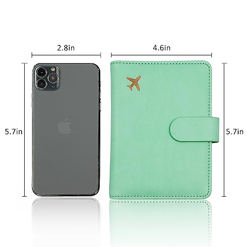 Image of Melsbrinna Premium Leather Passport Holder Covers Case, Waterproof Rfid Blocking Travel Wallet Passport Holder with Pen Holder, Cute Passport Book for Women /Men