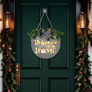 MIPON Welcome Sign for Front Door, Wall, or Porch Decor - Interchangeable Seasonal 17 Changeable Icons for All Seasons & Holidays (Spring, Summer, Fall, Winter, Easter, Christmas) - White MIPON Welcome Sign for Front Door Wall or Porch Decor Interchangeable Seasonal 17 Changeable Icons for All Seasons Holidays Spring Summer Fall Winter Easter Christmas White